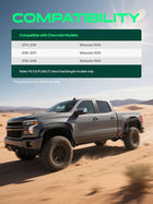 YHTAUTO Pocket Bolt-Riveted Style Fender Flares Fits 2014-2018 Chevy Silverado 1500 Front & Rear, 5.8Ft Short Bed ONLY, Paintable Matte Black Wheel Flare Cover Protector w/Hardware Kit, Set of 4
