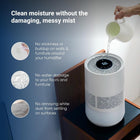 BLUEAIR Premium Smart Humidifier for Large Rooms, Bedrooms, Better Sleep with Evaporative Invisible Mist Tech, Auto Humidify, Easy Top Fill, Smart Control with App, Touchscreen, 3.5L Tank for 48 hours