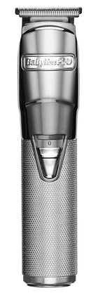 BaBylissPRO Metal Lithium Hair Trimmer with Stainless Steel Zero Gap Adjustable T Blade and High Torque Brushless Motor Tondeuse Beard Trimmer For Men Silver color
