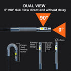 DXZtoz Dual-Lens Articulating Borescope Endoscope With 0.33in Two-Way Articulated Snake Camera, 5\'\' Dual Screen, 1080P Inspection With Light for Automotive Home Mechanics-5FT