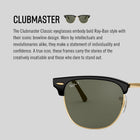 Ray-Ban Men\'s Clubmaster Polarized Square Sunglasses