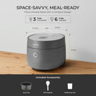 CUCKOO Rice Cooker 3 Cup Uncooked / 6 Cup Cooked, Modern Fuzzy Logic Rice Cooker Small with Delay Timer & Keep Warm Setting, Versatile Food Steamer for Cooking, Non-Stick Inner Pot, Gray (CR-0375FG)