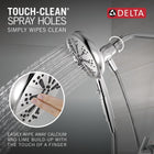 Delta Faucet Nicoli 14 Series Single-Handle Tub and Shower Trim Kit, Chrome Shower Faucet with 6-Spray Hand Held Shower Head with Hose, Chrome 144749-HS (Shower Valve Included)