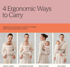 Ergobaby Omni Classic Baby Carrier for Newborn to Toddlers 0-48 Months (7-45 lbs) - 4-Position 100% Premium Cotton Baby Carrier with Ergonomic Support - Pure Black