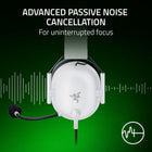 Razer BlackShark V2 X Xbox Gaming Headset: 50mm Drivers - Cardioid Mic - Lightweight - Comfortable Noise Isolating Earcups - For Xbox Series X, Series S, PS5, PC, Switch via 3.5mm Audio Jack - White