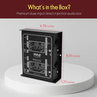 Premium Direct Injection Audio Box - Passive DI Unit Hum Eliminator w/ Input Attenuator to Connect Guitar & Bass - 1/4 Inch Impedance Transformer Connector to Balanced & Unbalanced XLR - Pyle PDC22