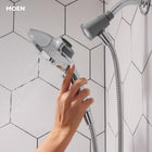 Moen 26112 Magnetix Handheld Shower Head Featuring Magnetic Holder Technology, 6 High Pressure Functions and 60 Inch Long Metal Hose