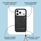 Sole Series Phone Case for iPhone 17 Pro - Xtra Hot - Grippy iPhone Case, Protective Phone Case with Strap, Magsafe