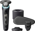 Philips Shaver Series 9000, Wet and Dry Electric Shaver, with Lift & Cut Shaving System and SkinIQ Technology, Pop-up Trimmer, Cleaning Pod, Beard Styler, Charging Stand and Travel Case, Ink Black, Model S9986/58