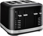 KitchenAid 4 Slice Toaster, KMT4109, Black Matte | Wide-range of toasting shades, Extra Wide Slots, high lift lever, Toasts bagels, english muffin, thick breads, Crumb Tray