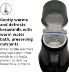 Baby Brezza Electric Baby Bottle Warmer, Breast Milk + Baby Food Warmer and Defroster - Universal Fits All Feeding Bottles:Glass, Plastic, Small, Large + Digital Display,Black and White