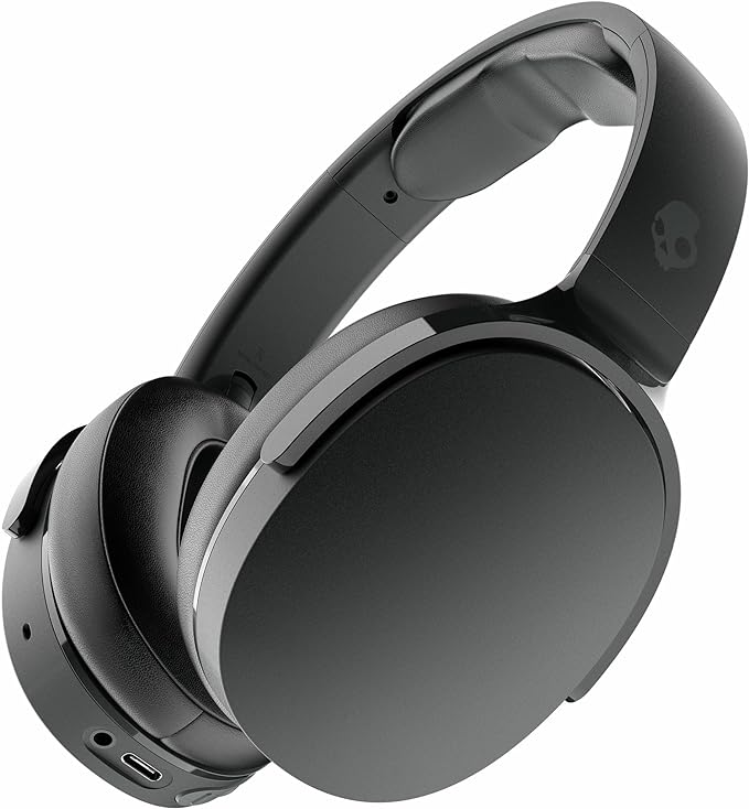 Skullcandy Hesh ANC Over-Ear Noise Cancelling Wireless Headphones, 22 Hr Battery, Microphone, Works with iPhone Android and Bluetooth Devices - True Black (CA Version & Warranty)