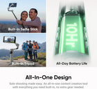 Insta360 Flow 2 Plus AI Tracker Bundle Grey - Foldable Phone Gimbal, AI Tracking with Any App, Multi-Person Tracking, Built-in Tripod/Selfie Stick, Remote Control, Smartphone Stabilizer, Travel