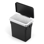 simplehuman 10 Liter / 2.6 Gallon In-Cabinet Trash Can, Heavy-Duty Steel Frame, Black