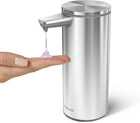 simplehuman 9 oz. Touch-Free Sensor Liquid Soap Pump Dispenser, Brushed Stainless Steel