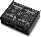 Premium Direct Injection Audio Box - Passive DI Unit Hum Eliminator w/ Input Attenuator to Connect Guitar & Bass - 1/4 Inch Impedance Transformer Connector to Balanced & Unbalanced XLR - Pyle PDC22