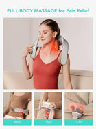 SKG Neck Massager for Pain Relief Deep Tissue FSA HSA Eligible Shiatsu Neck and Shoulder Massger with Heat H5 Mini Gifts for Men and Women Birthday