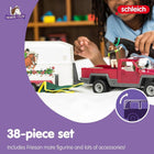 Schleich Horse Club Truck and Trailer Toys – 14 piece Pickup Truck & Trailer Playset, with Horse Figurine, Rider Action Figure, and Pony Accessories, for Girls and Boys Ages 5+