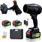980,000 RPM Cordless Leaf Blower - 21V Electric Handheld Leaf Blower with 2×4.0Ah Batteries & Fast Charger - Lightweight for Patio, Lawn, Yard, Deck Cleaning - Dark