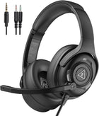EKSA AirComfy E4 Gaming Headset with Microphone Noise Cancelling, PC Gaming Headphones, Crystal Clear Surround Sound, 263g Ultra Lightweight, 3.5mm Wired Computer Headset for Laptop/PS4/PS5/Xbox,Ink