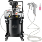 VEVOR Spray Paint Pressure Pot, 10 L/2.5 gal Fully Automatic Stirring Pressure Pot Tank, 70 psi Adjustale Pressure, Pressure Pot Paint Tank with Spray Gun and Hoses, for Home Decor Industry Painting