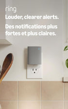 Ring Chime — Enhanced audio for real-time alerts you can hear from anywhere, easy plug-in setup, simple wifi & Bluetooth connectivity, sleek design, White