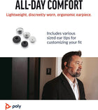 Poly Voyager Legend Wireless Headset (Plantronics) - Single-Ear Bluetooth W/Noise-Canceling Mic - Voice Controls - Mute & Volume Buttons - Ergonomic Design -Connect to Mobile/Tablet Via Bluetooth -FFP