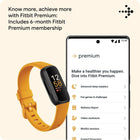 Google Fitbit Inspire 3 Health and Fitness Tracker with Stress Management, Workout Intensity, Sleep Tracking, 24/7 Heart Rate and More, Morning Glow/black, One Size (S and L Bands Included)
