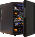 Koolatron Wine Fridge - Wine Cooler, 20 Bottle Cabinet for Champagne, Red & Whitewines, Freestanding Cellar For Bar, Home, Kitchen, Double Paned Glass Door, (48L)