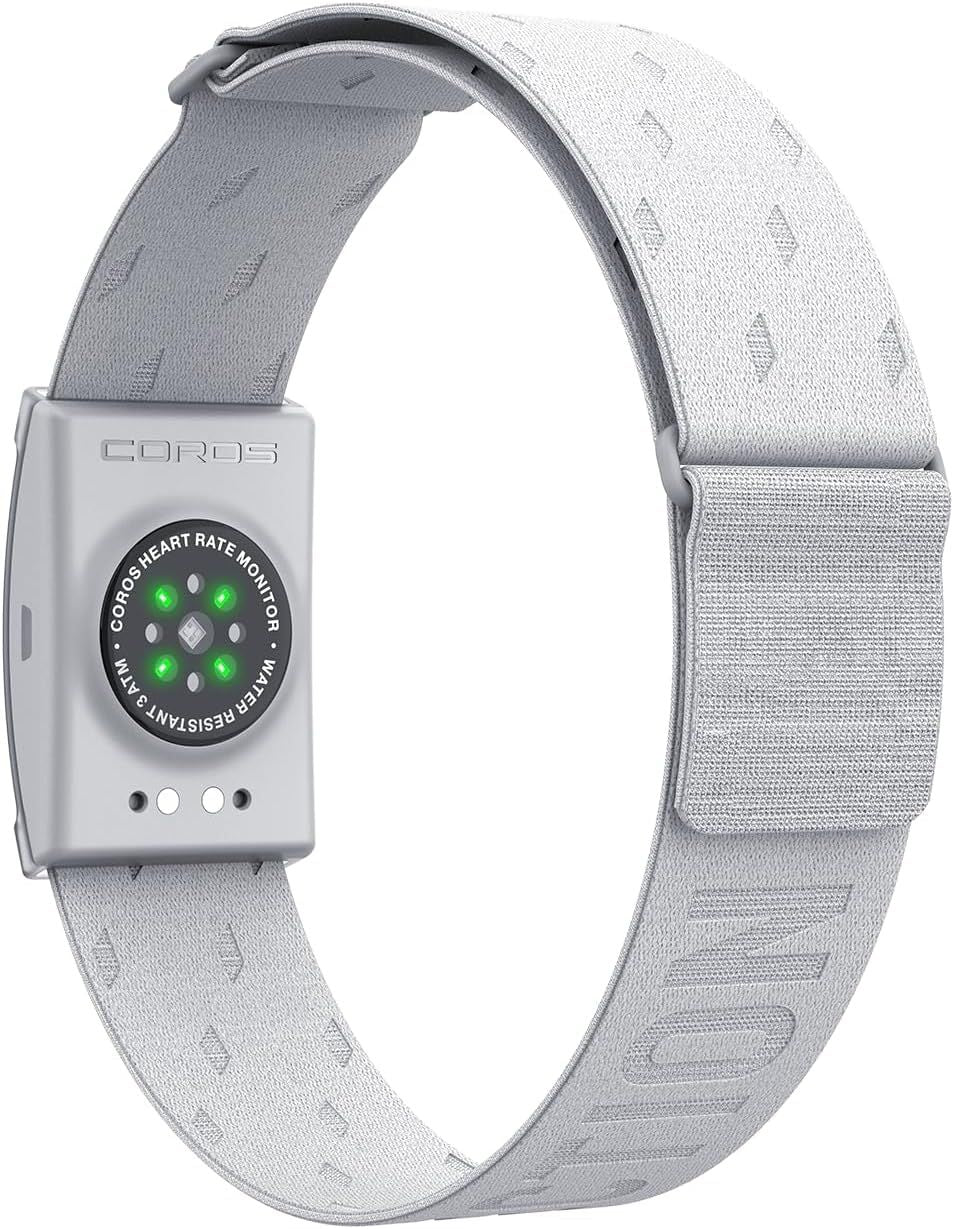 COROS Heart Rate Monitor, Comfort, Easy to wear, Auto-wear Detection, Advanced Sensor, Precise Data, Bluetooth, 38 Hours Battery Life, Compatible with up to 3 Connections, for Run and Bike-Grey