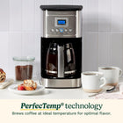 Cuisinart 14-Cup Coffee Maker, Programmable PerfecTemp Glass Carafe Coffee Machine with 1-4 Cup Setting, Brew Strength Control and Brew Pause, Stainless Steel (DCC-3200C)