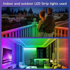 LETIANPAI 200Ft Outdoor LED Strip Lights Waterproof with self-Adhesive Back,IP68 Outside Led Lights Strips Waterproof with Bluetooth App Remote,Music Sync RGB Exterior Led Rope Lights for