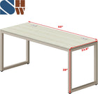 SHW 55-Inch Commercial-Grade Office Computer Desk, 140 x 60 cm, Maple
