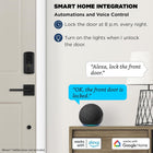 Weiser Halo Matte Black WiFi Smart Lock, Keyless Entry Door Lock, Touchscreen Keypad Door Lock, Amazon Alexa & Google Assistant/Google Home Compatible, Deadbolt Lock, Smart Locks for Entry Door