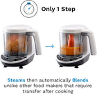 Baby Brezza One Step Baby Food Maker Deluxe - Auto Shut Off, Dishwasher Safe Cooker and Blender to Steam + Puree Organic Food for Infants + Toddlers - Set of 3 Pouches + 3 Funnels