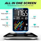 RunStar Smart Scale for Body Weight and Fat Percentage, High Accuracy Digital Bathroom Scale with Large Display for BMI Heart Rate 15 Body Composition Analyzer Sync with Fitness App 400lb