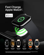 Belkin MagSafe Charger Compatible 3-in-1 Magnetic Charging Travel Pad 15W-BoostCharge Pro Foldable Qi2-Certified Wireless Charger, MagSafe-Compatible Charger for iPhone 16 Series, Apple Watch, AirPods