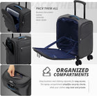 Verage Unisex Adult Soft Carry on Luggage with Spinner Wheels Luggage- Carry-On Luggage