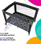 Cosco Funsport Deluxe Playard, Pack for travel, Bassinet mode, Portable Indoor & Outdoor Use/ play, compact fold, lightweight, travel bag included - Seedling