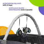 Cosco Funsport Deluxe Playard, Pack for travel, Bassinet mode, Portable Indoor & Outdoor Use/ play, compact fold, lightweight, travel bag included - Seedling