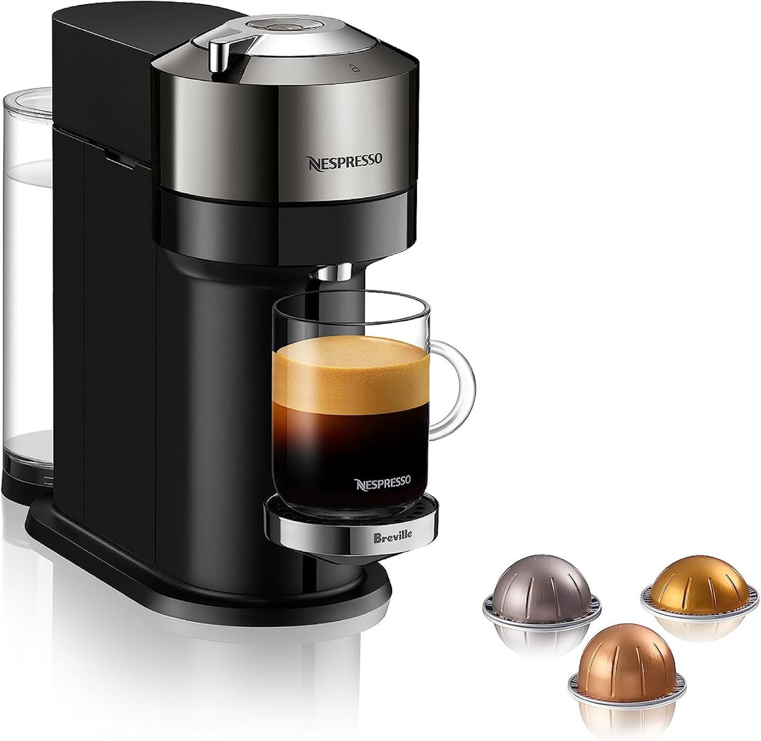 Nespresso Vertuo Next Deluxe Coffee and Espresso Machine by Breville - Dark Chrome