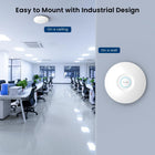 Tenda WiFi 6 AX3000 Wireless Access Point | Ceiling Mount Access Point for Business/Home | DC/PoE+ Powered | Covers Up to 5400 sq. Ft | OFDMA for 150 Devices | MU-MIMO | WPA3 | Seamless Roaming (i29)