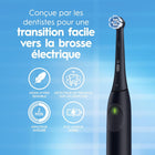 Oral-B iO2 Electric Toothbrush Twin Pack, for an Easy Switch to Electric, Black & White, Rechargeable Electric Toothbrushes, (2) iO Series 2 Power Toothbrushes and (2) Ultimate Clean Brush Heads