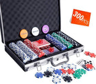 Poker Chip Set - 300PCS Poker Chips with Aluminum Case, 11.5 Gram Chips for Texas Holdem Blackjack
