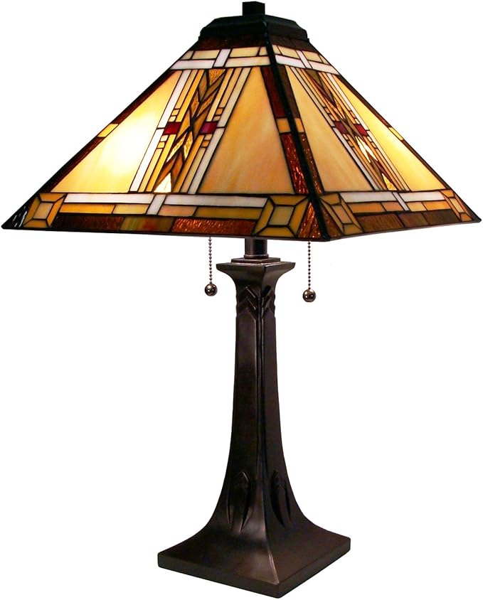 Fine Art Lighting Tiffany Table Lamp, 16 by 25-Inch, 292 Glass Cuts