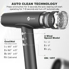slopehill Professional Ionic Hair Dryer with Diffuser - Lightweight, Compact, Powerful & Fast Salon Blow Dryer with High Speed Brushless Motor for Travel, Women & Men (Ceramic, Dark)