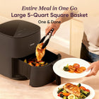 Cosori Air Fryer 5Qt (4.7L), 9-In-1 Less Oil Airfryer Oven, UP to 450℉, Quiet Operation, 130 Exclusive Recipes, Nonstick Basket, Compact, Dishwasher Safe