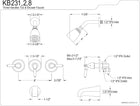 Kingston Brass KB238 Magellan Tub and Shower Faucet with 3-Magellan Handle, Brushed Nickel
