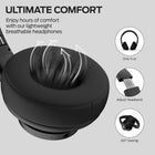 Monster Mission 100 Bluetooth Headphones, On Ear Headphones with Immersive Bass, Crystal Clear Call, 40H Playtime, Bluetooth 5.4, Comfortable Fit Wireless Headset for Travel Work