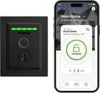 Weiser Halo Touch Matte Black WiFi Smart Lock, Keyless Entry Door Lock, Fingerprint Door Lock, Amazon Alexa & Google Assistant/Google Home Compatible, Deadbolt Lock, Modern Smart Locks for Entry Door